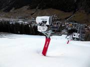 Leistungsstarke Schneekanone in Ischgl