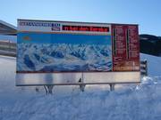 Orientierungstafel an der Talstation