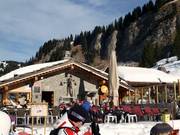 Typische Hütte im Skigebiet Les Portes du Soleil