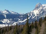 Blick auf die bekannten Abfahrten von Cortina d'Ampezzo