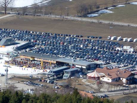 Gadertal: Anfahrt in Skigebiete und Parken an Skigebieten – Anfahrt, Parken Kronplatz (Plan de Corones)