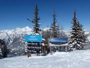 Pistenausschilderung im Skigebiet von Panorama