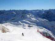 Start an der Gipfelstation Nebelhorn