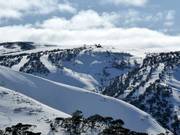 Blick zu den Tiefschneehängen The Orchard