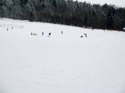 Leichte und breite Abfahrt