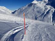 Sehr gute Pistenbegrenzungen