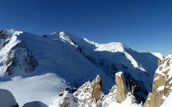 Größter Höhenunterschied in den Nördlichen Französischen Alpen – Skigebiet Aiguille du Midi (Chamonix)