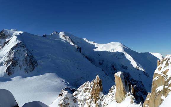 Größter Höhenunterschied im Geltungsbereich des Ikon Pass – Skigebiet Aiguille du Midi (Chamonix)