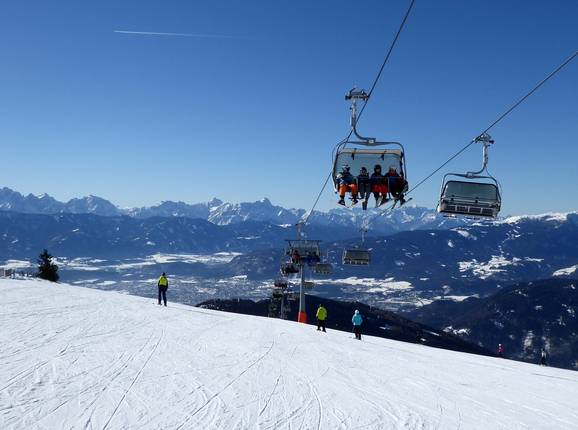 Gipfelbahn mit Villach im Hintergrund