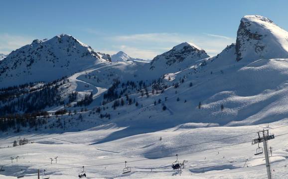 Skifahren in den Cottischen Alpen