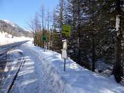 Bushaltestelle am Schneeflucht-Schlepplift