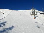 Schwere Abfahrt am Schneiderkogel