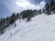 Anspruchsvolles Gelände beim Powderhorn Cirque
