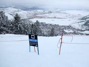 Start der schweren Abfahrt Yeti