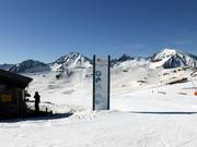 Ausschilderung auf der Piste