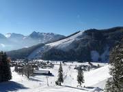 Blick vom Zauberlift zum Rittisberg