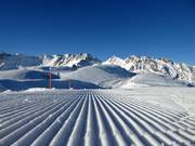 Frisch präparierte Piste am Pizol