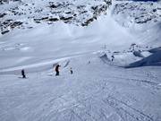 Leichte Piste Mandra bei der Mittelstation Corvatsch