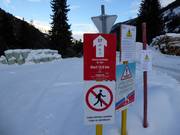 Start der Schwarzachloipe in Bruggen