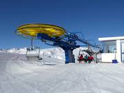 Lago Cavia-Laresei - 4er Sesselbahn fix geklemmt