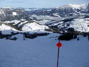 Steile Skiroute Black Pipe an der Hohen Salve