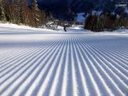 Frisch präparierte Piste im Skigebiet Loser