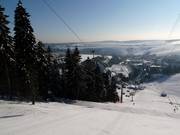 Rennstrecke unter der Seilbahn