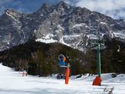 Schneekanone an der Gamskarabfahrt