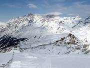 Blick vom Furggsattel bis zum Rothorn