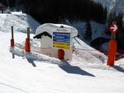 Ausschilderung an der Mittelstation Rossbach