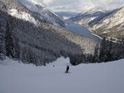 Hubertusabfahrt mit Blick auf den Achensee