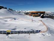 Großes Übungsareal an der Bergstation der Spieljochbahn