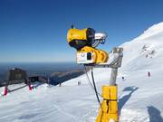 Leistungsfähige Schneekanone am Mt. Hutt