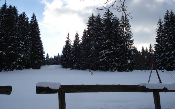 Größter Höhenunterschied in der Südböhmischen Region (Jihočeský kraj) – Skigebiet Strážný