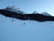 Leichte und breite Piste in Tarasp