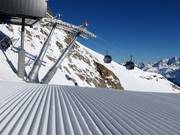 Perfekte Pistenpräparierung an der Weißseejochbahn