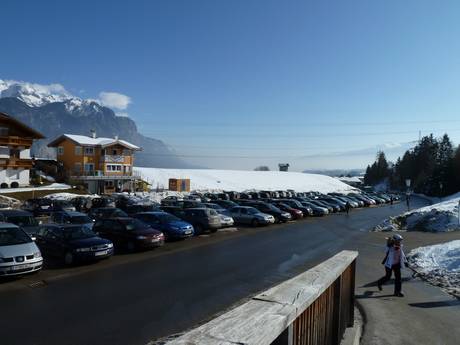 Sellraintal: Anfahrt in Skigebiete und Parken an Skigebieten – Anfahrt, Parken Rangger Köpfl – Oberperfuss
