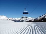 Perfekt präparierte Piste an der Goldseebahn