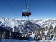 Kettingbahn - 6er Hochgeschwindigkeits-Sesselbahn (kuppelbar) mit Abdeckhauben und Sitzheizung