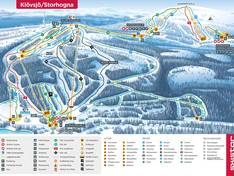 Pistenplan Klövsjö/Storhogna