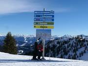 Vorbildliche Ausschilderung im Skigebiet Hochkönig