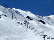 Tuxerjoch - 4er Hochgeschwindigkeits-Sesselbahn (kuppelbar) mit Abdeckhauben und Sitzheizung