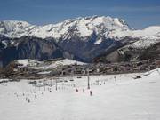 Leichte Pisten am Ortsrand von Alpe d'Huez