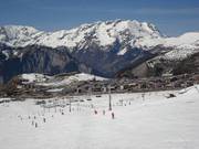 Leichte Pisten am Ortsrand von Alpe d'Huez