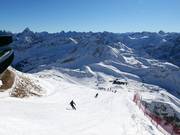 Start an der Gipfelstation Nebelhorn