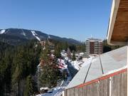 Blick vom 5-Sterne-Hotel Perelik (ca. 1 km vom Skigebiet entfernt)