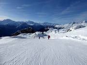 Abfahrt Panorama mit Blick auf das Matterhorn