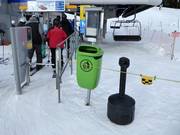 Abfalleimer an der Sesselbahn Gendusas