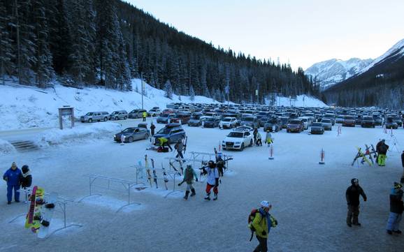 Massive Range: Anfahrt in Skigebiete und Parken an Skigebieten – Anfahrt, Parken Banff Sunshine