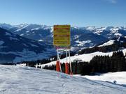 Ausschilderung auf der Piste